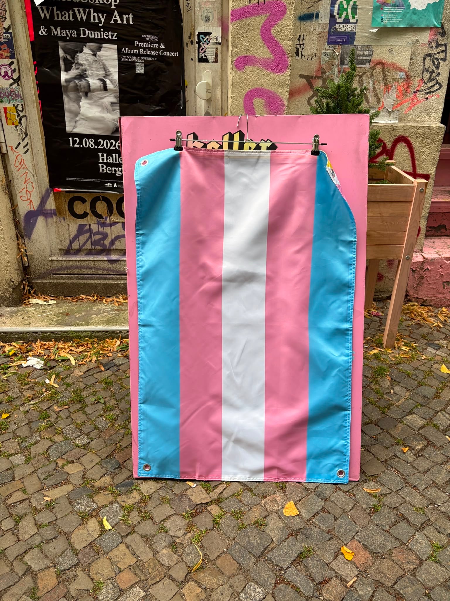 Double-sided Pride Flag "Progressive/Trans" 60x90 cm