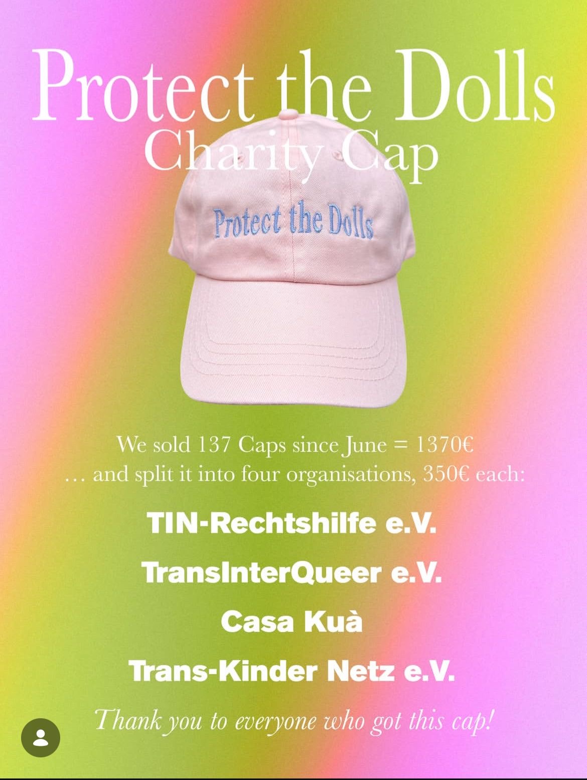 KK Cap Protect the Dolls – Charity Cap