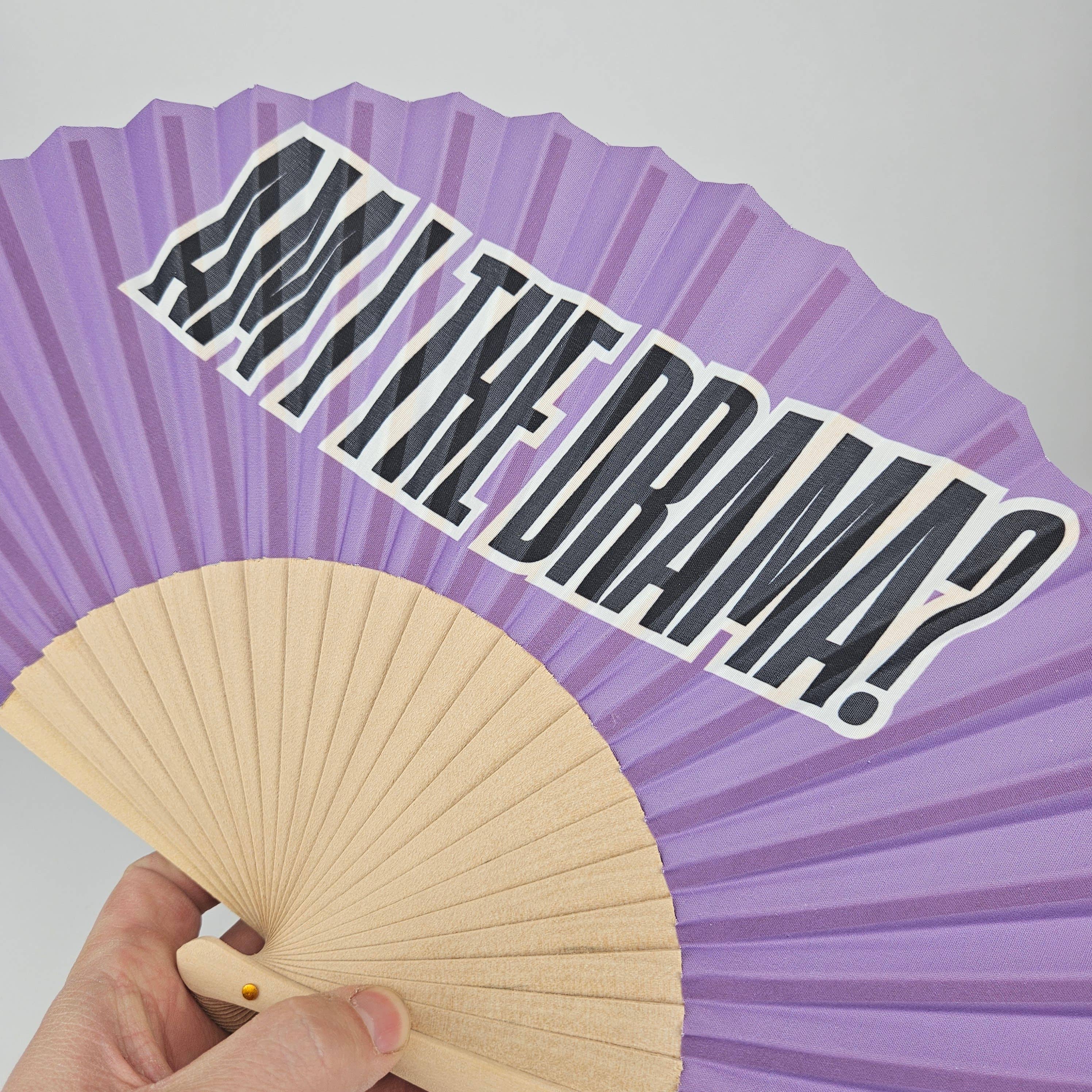 Small Folding Wood Hand Fan – Am I The Drama