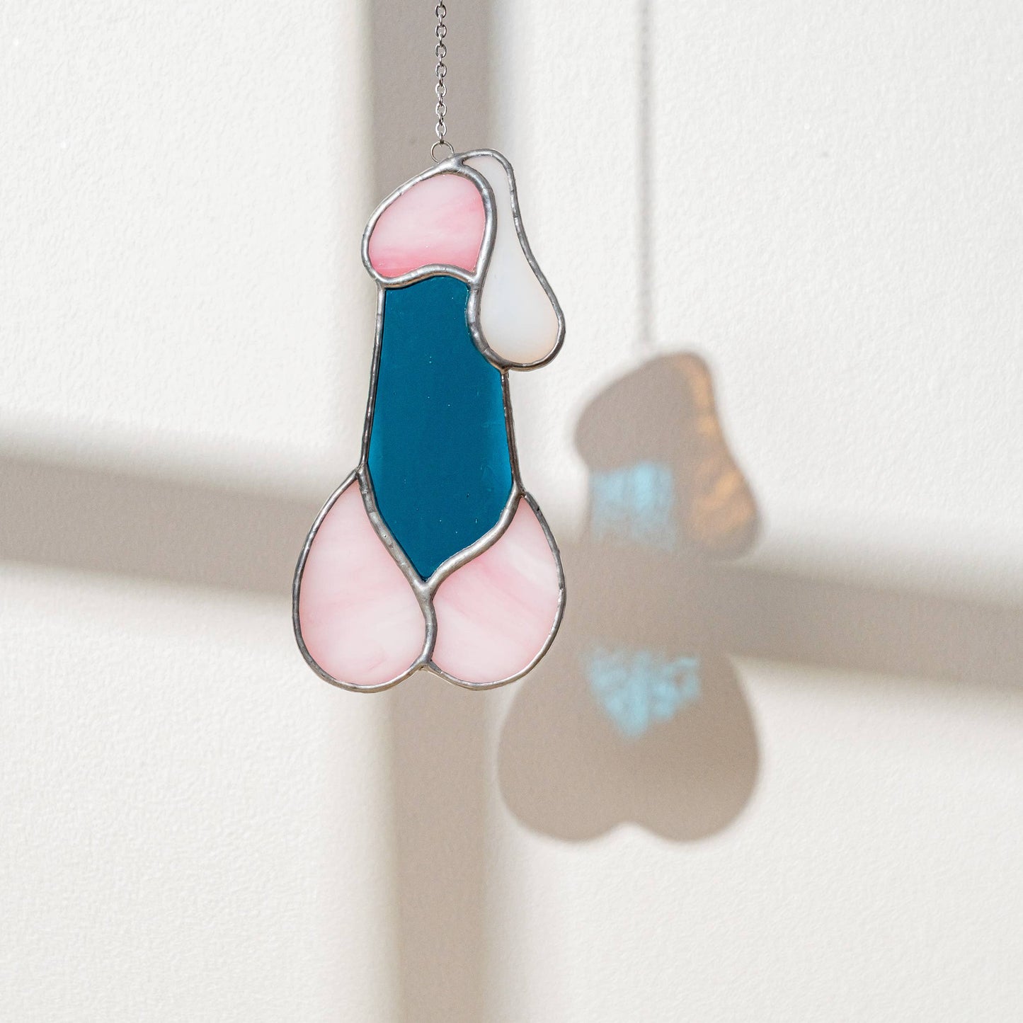 Stained Glass Penis Drip - Blue & Pink