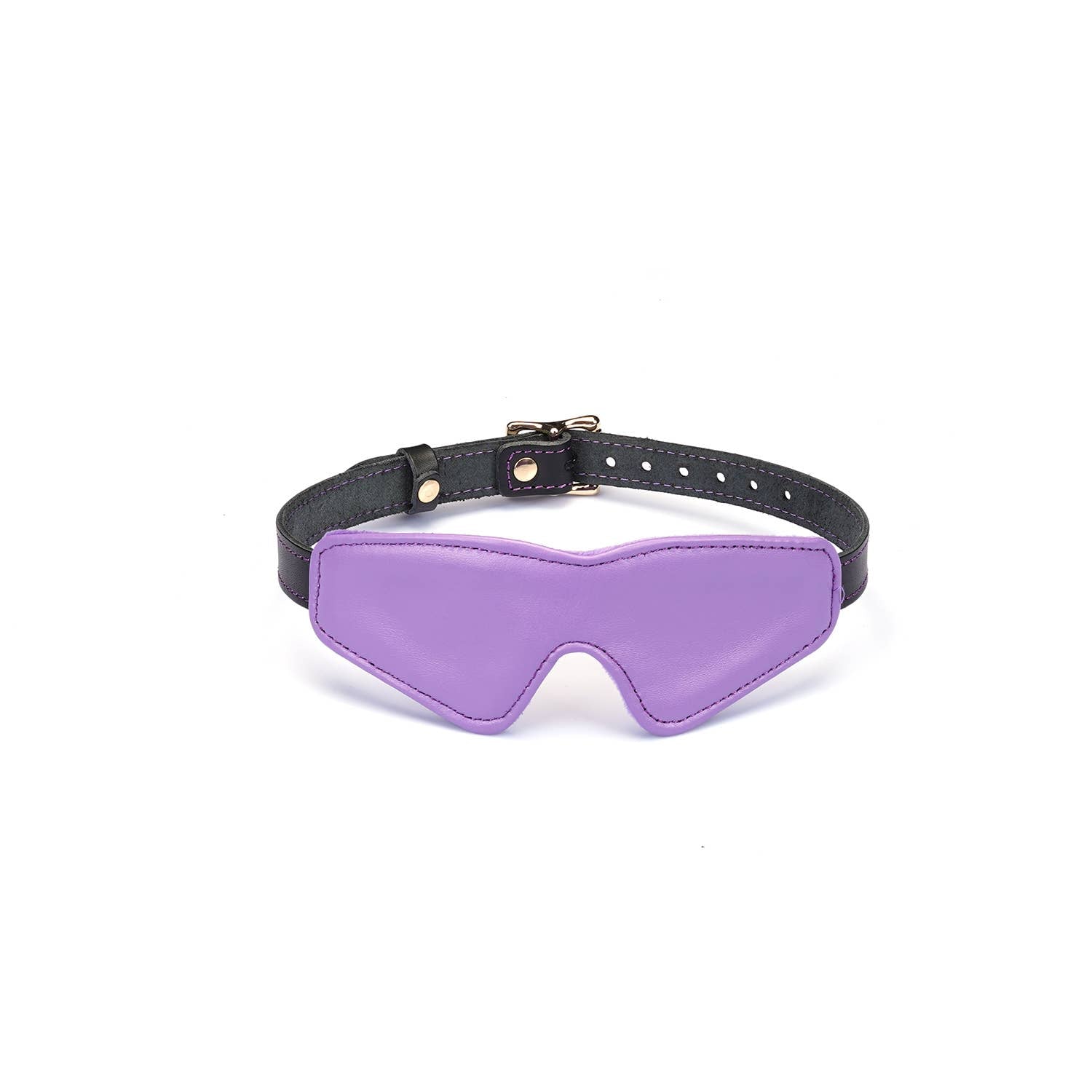 Liebe Seele Italian Leather Blindfold - Purple: Plush lining