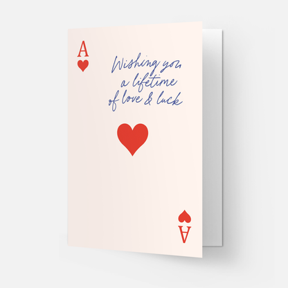 Ace card - wedding greeting card: Double folded
