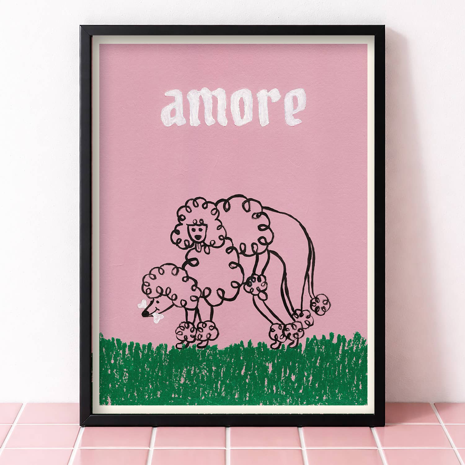 Amore Poodles A4 Print