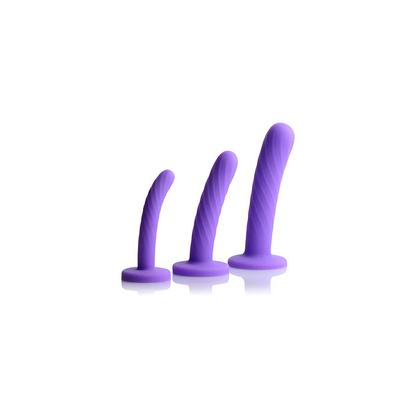 Strap-on Dildo Silicone 3-Piece-Set Purple