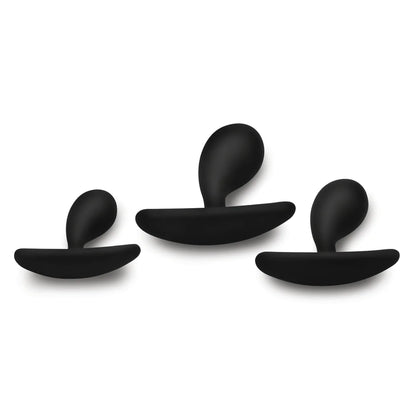 Curved Anal Trainer Set "Dark Droplets" Black