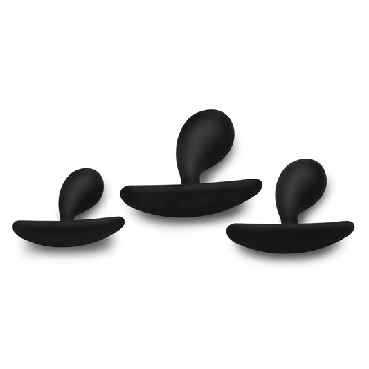 Curved Anal Trainer Set "Dark Droplets" Black
