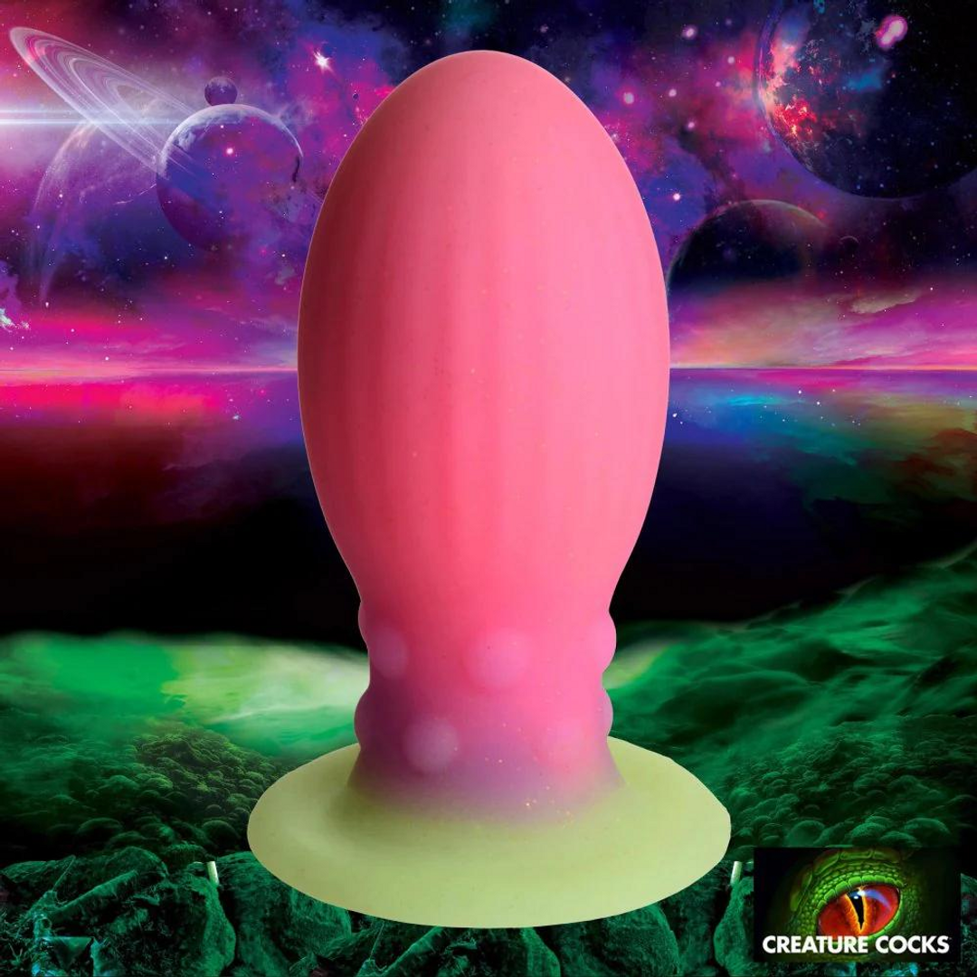 "Xeno Egg" Glow in the Dark Silicone Egg Pink