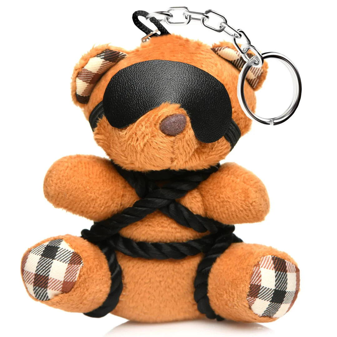 Rope Teddy Bear Keychain Brown