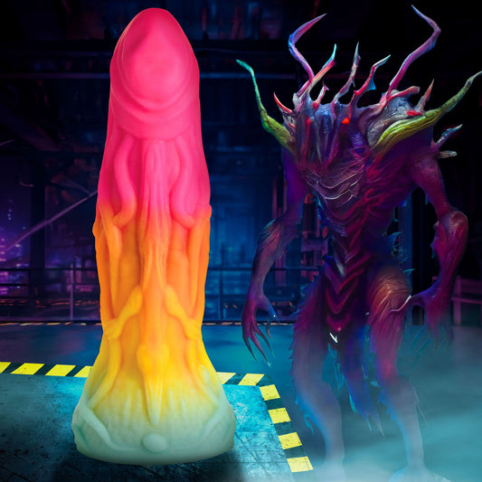 "Shape Shifter" Alien Silicone Dildo Blue/Orange/Pink