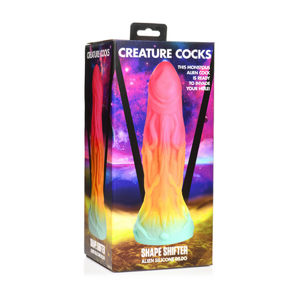 "Shape Shifter" Alien Silicone Dildo Blue/Orange/Pink