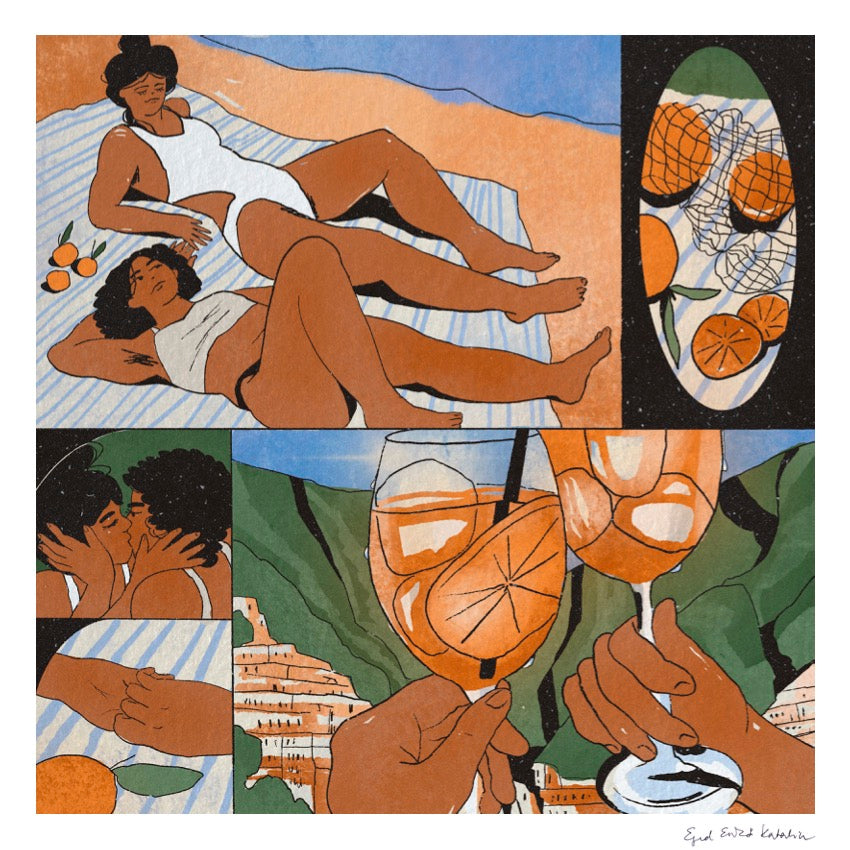 Enikő Katalin Eged "Amalfi coast" 30x30 cm