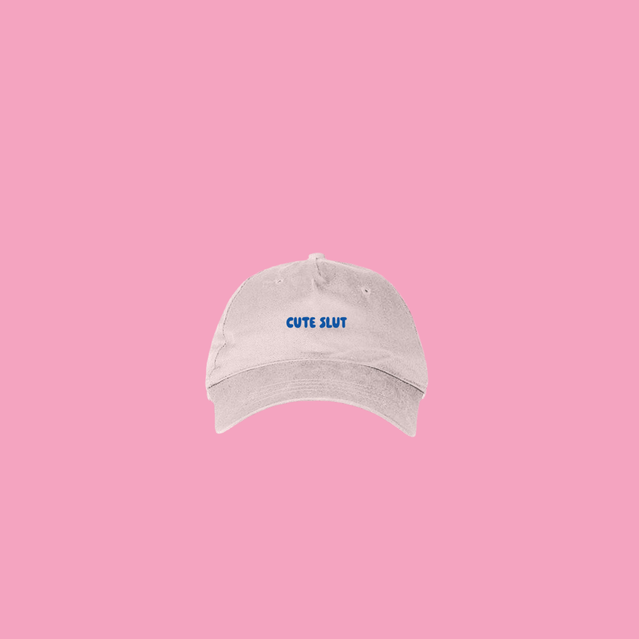 KK Cap "Cute Slut" Light Pink/Blue