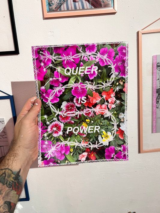 Zach Grear "Queer Is Power" Print 21.6 x 28 cm