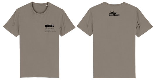 QUEER Keller Kreuzberg T-shirt sand/black (Wide CUT)