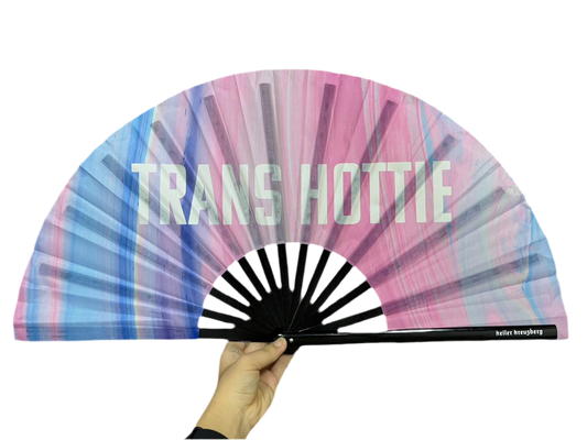 KK Fan "TRANS HOTTIE" with Bamboo handle