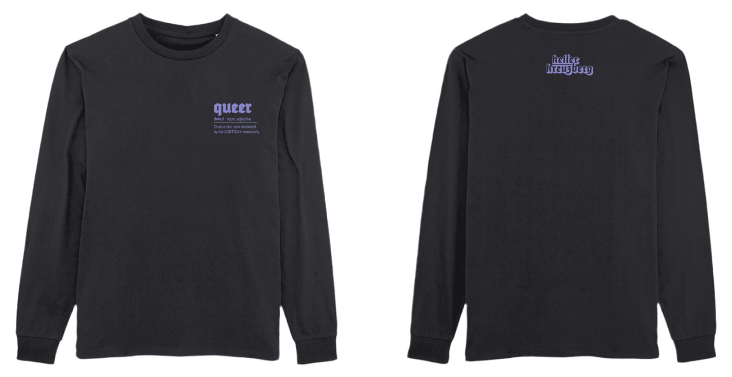 QUEER Keller Kreuzberg Longsleeve black/lilac