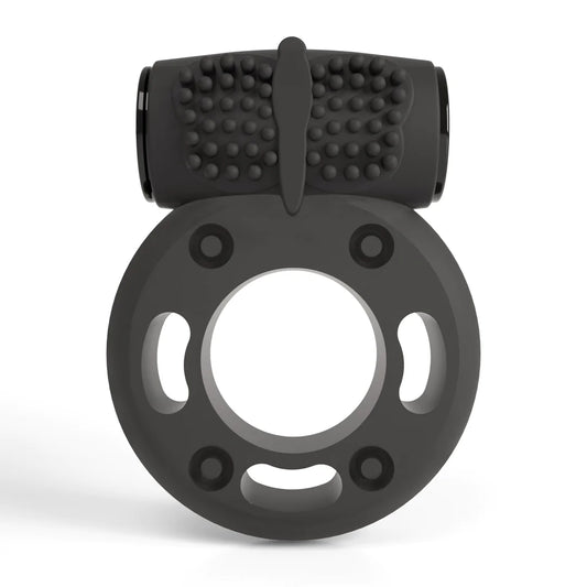 "Booster" Cockring with Vibrating Bullet Black