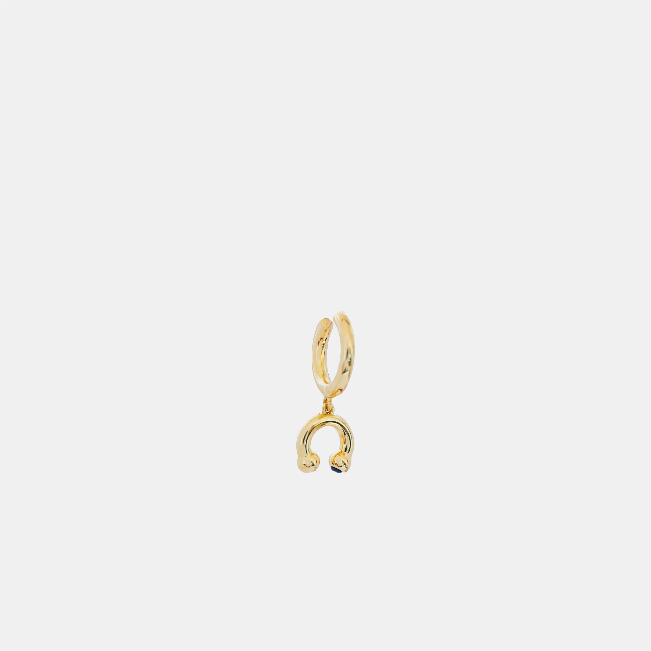 PRINCE ALBERT DROP HOOP EARRING