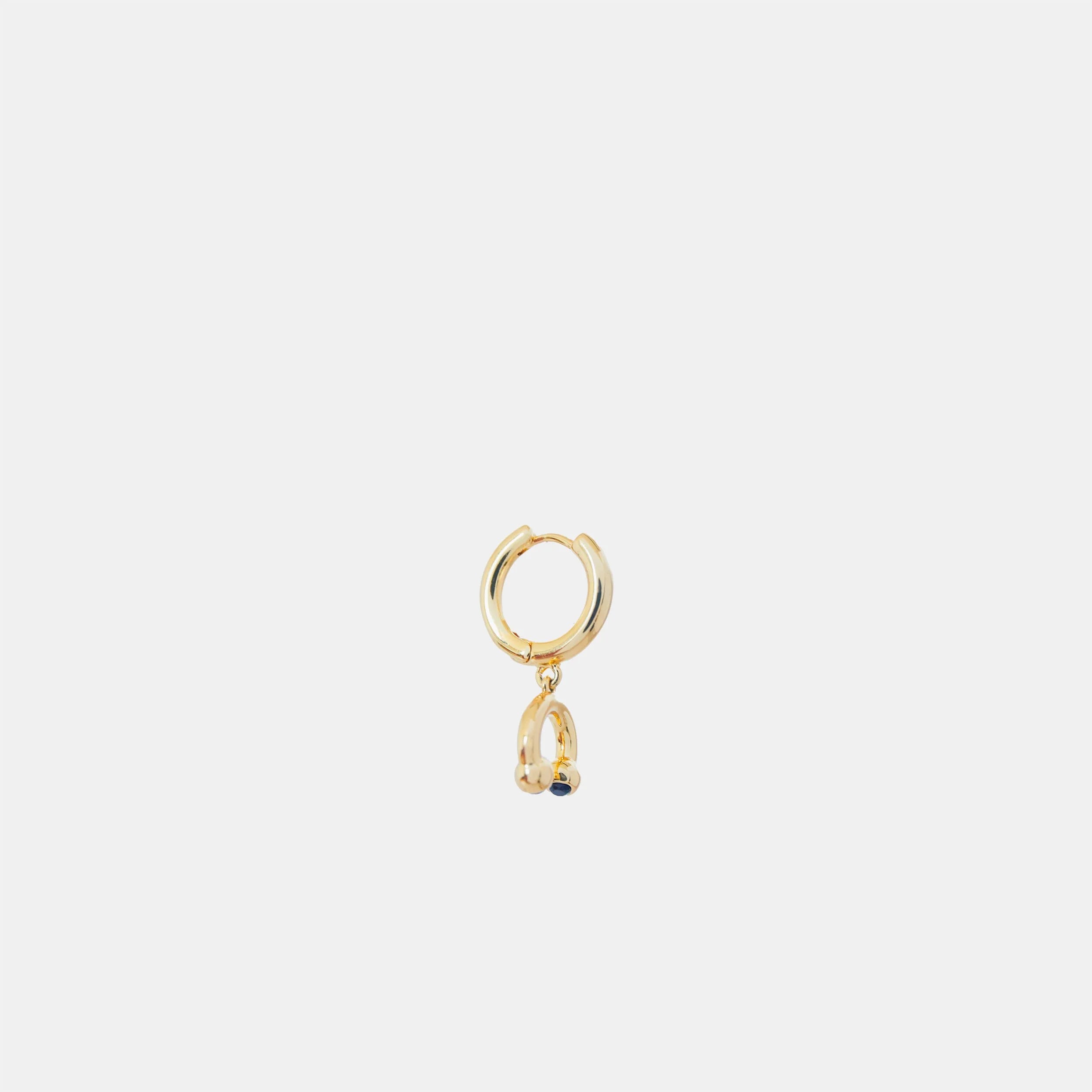PRINCE ALBERT DROP HOOP EARRING