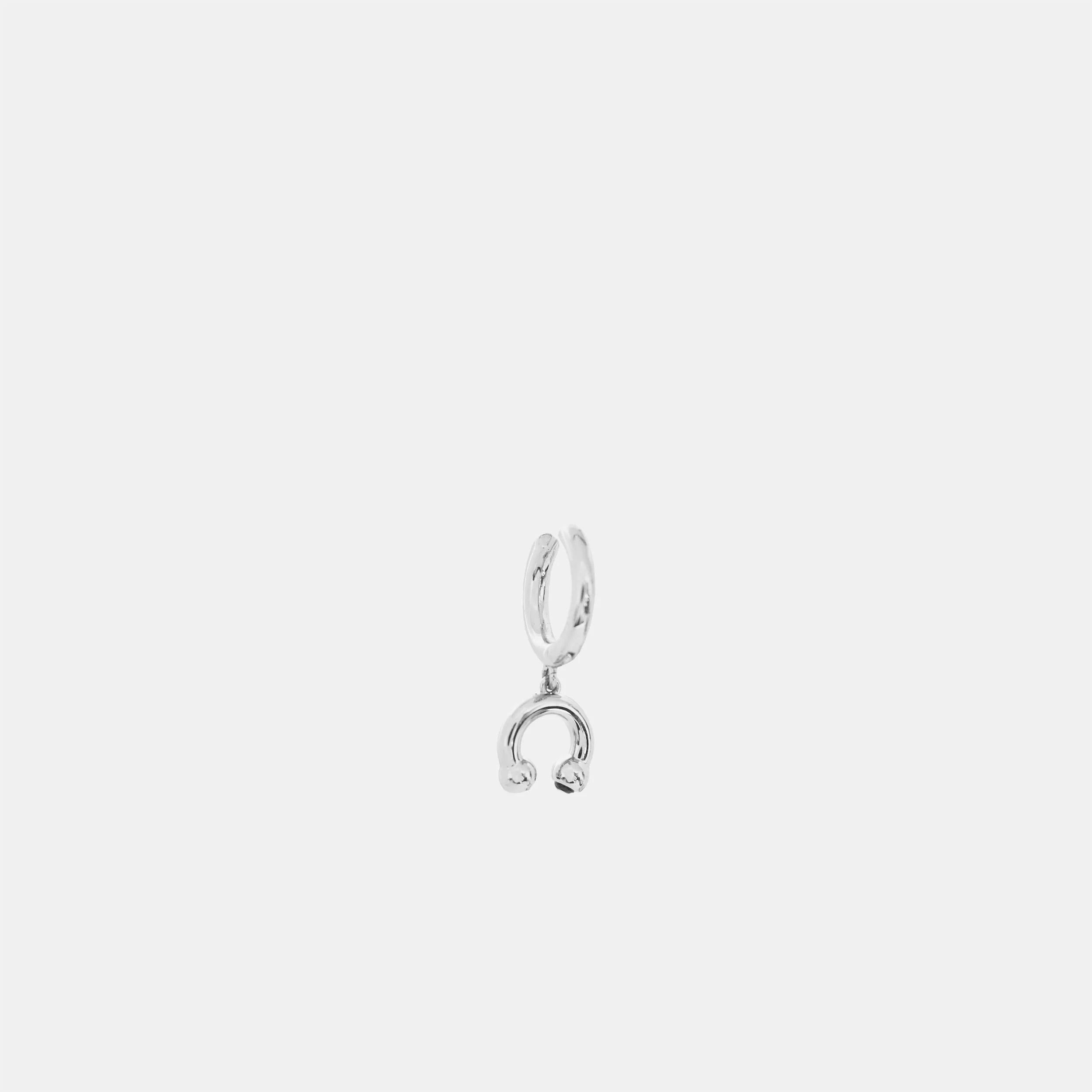 PRINCE ALBERT DROP HOOP EARRING