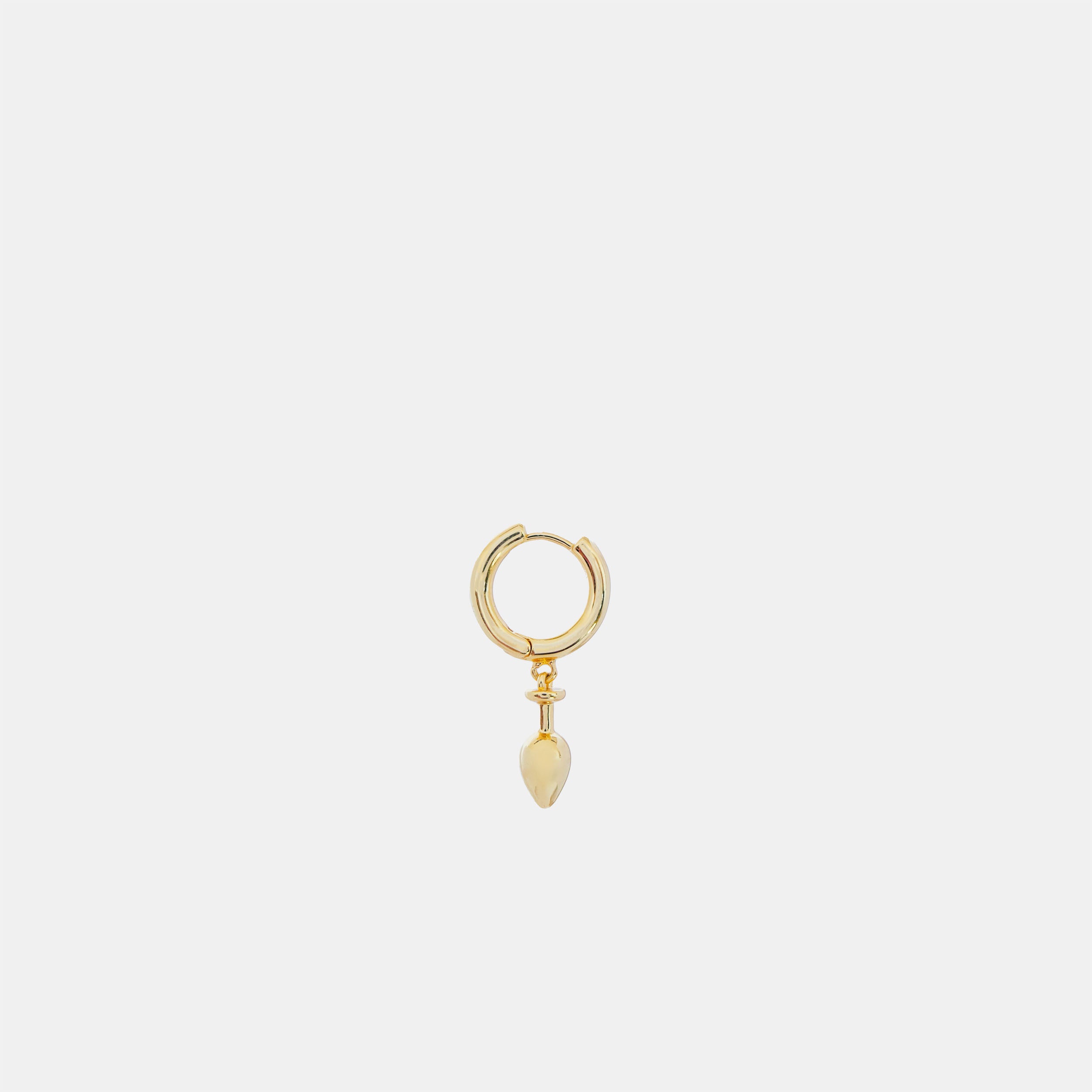 BUTT PLUG DROP HOOP EARRING (Silver & Gold)
