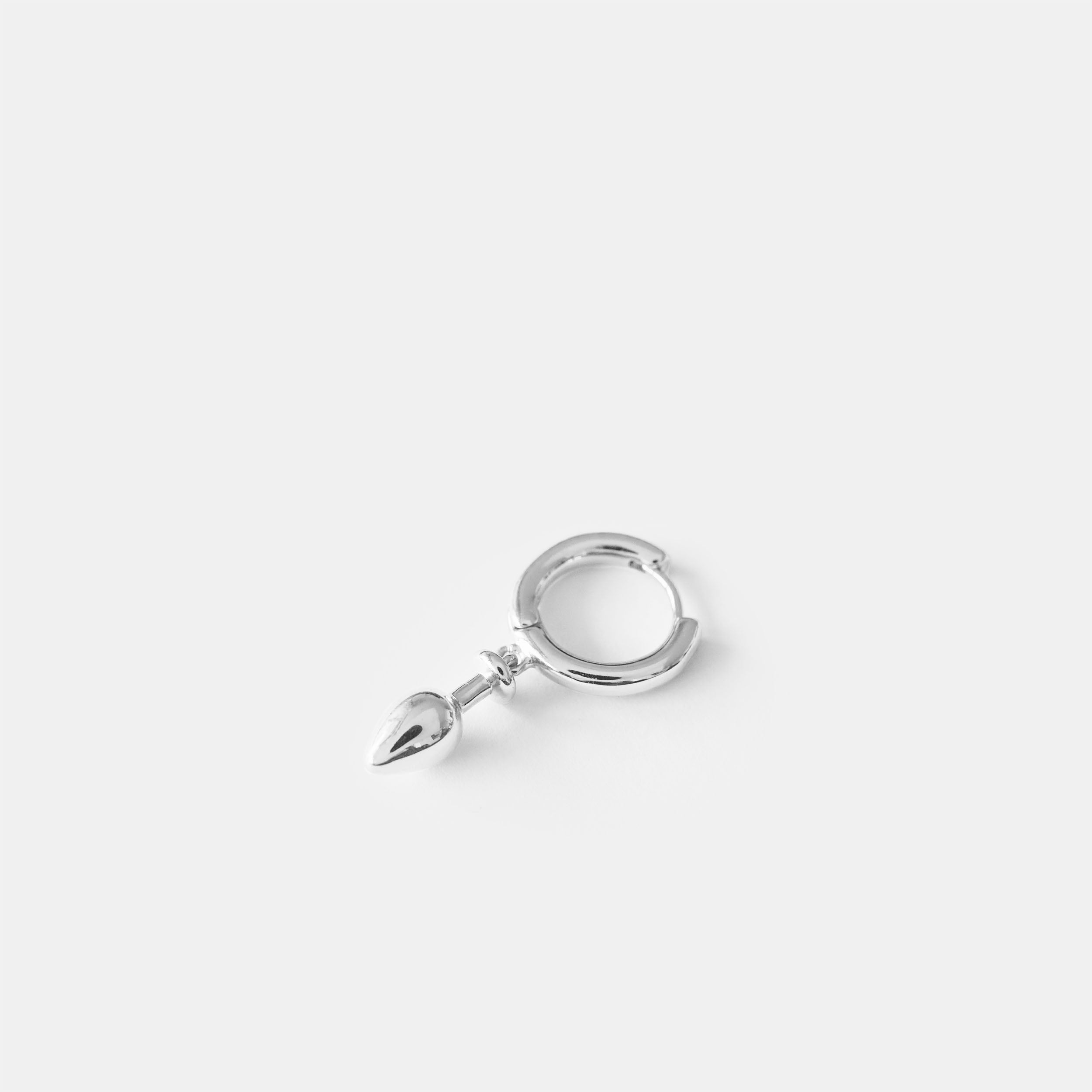 BUTT PLUG DROP HOOP EARRING (Silver & Gold)