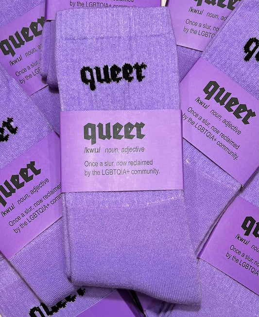 QUEER Socks lilac/black