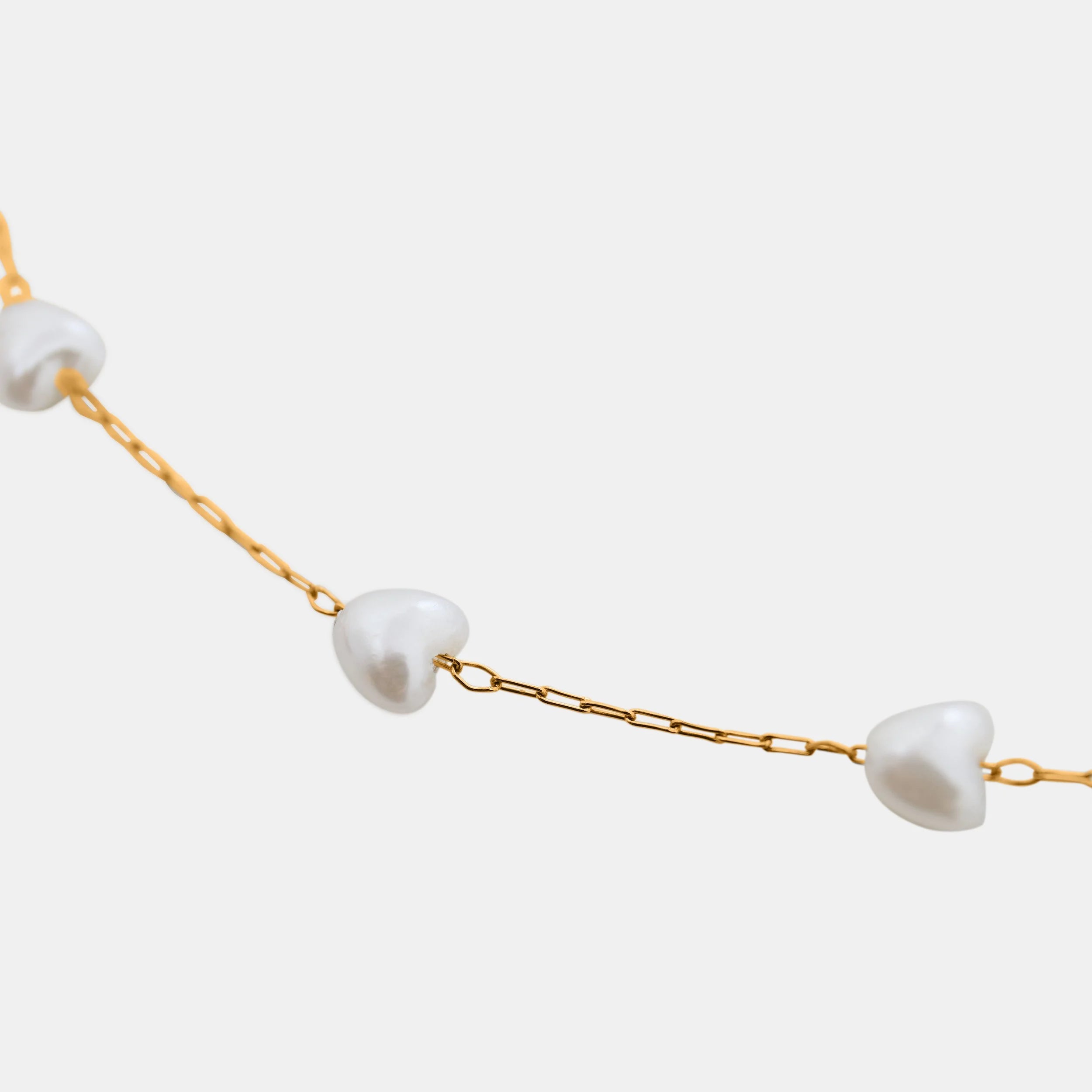 HEART PEARL SKINNY CHOKER NECKLACE