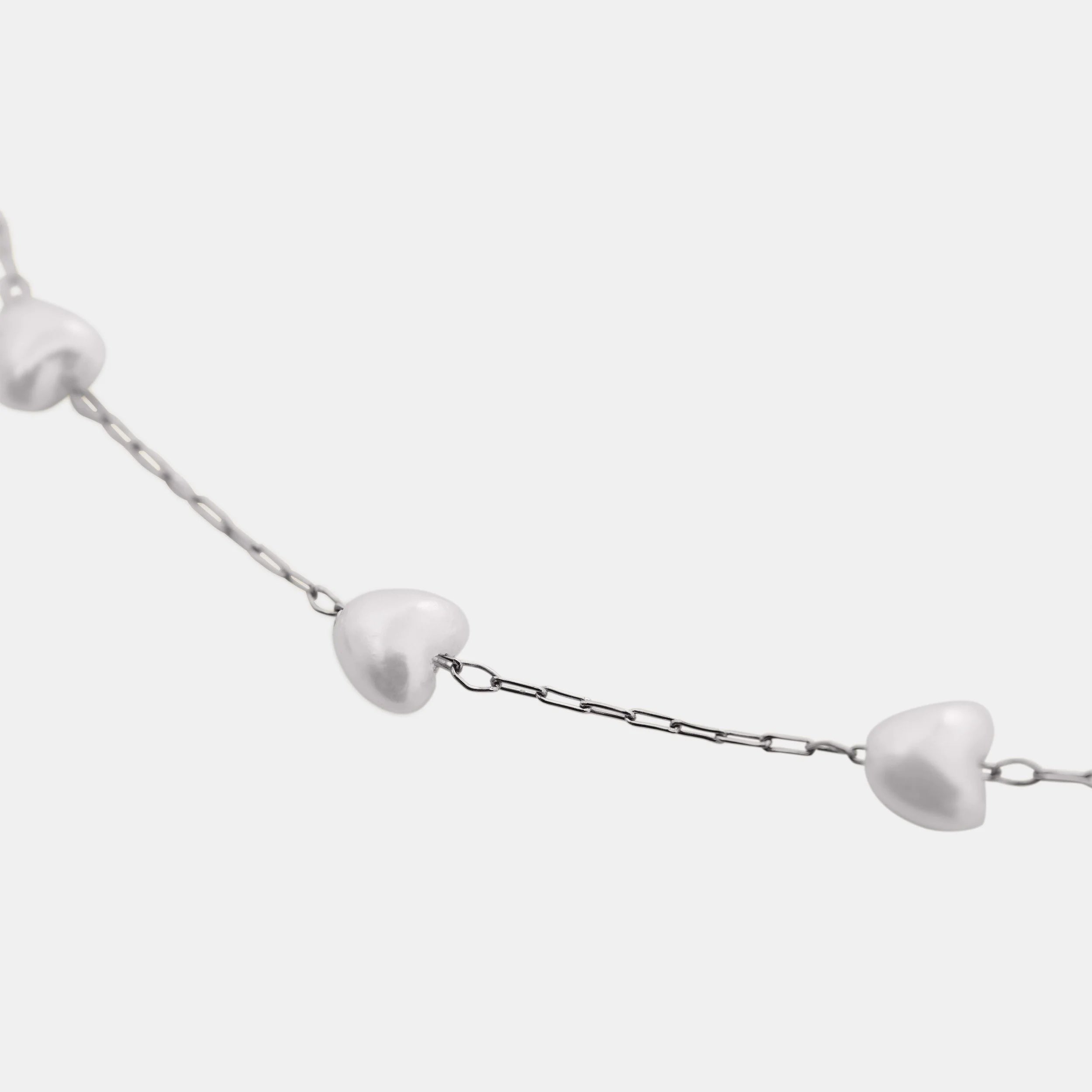 HEART PEARL SKINNY CHOKER NECKLACE