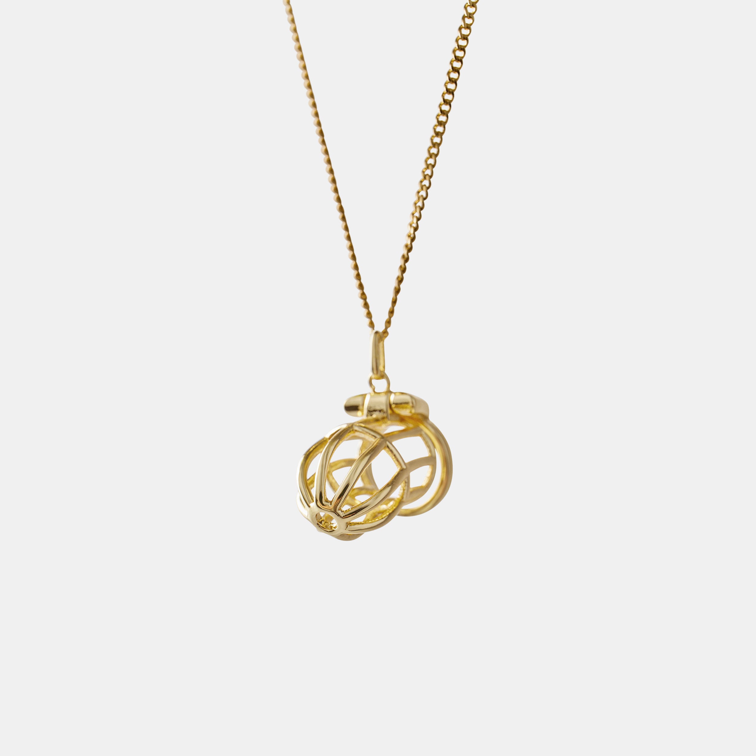 COCK CAGE CHASTITY PENDANT (Silver & Gold)
