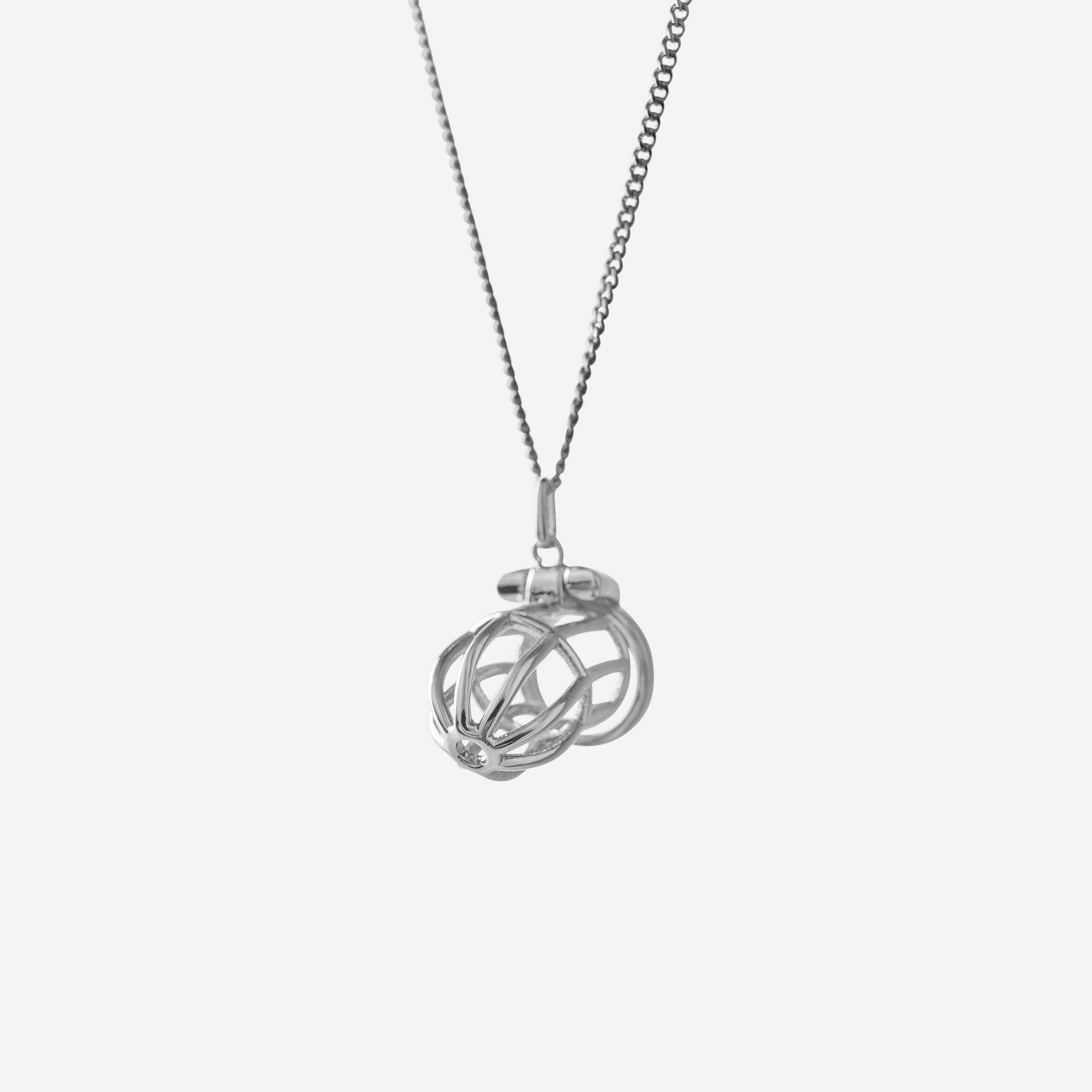 COCK CAGE CHASTITY PENDANT (Silver & Gold)