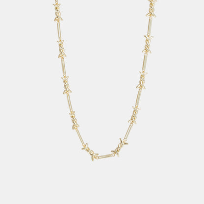 DIAMOND BARBED WIRE CHAIN NECKLACE Gold