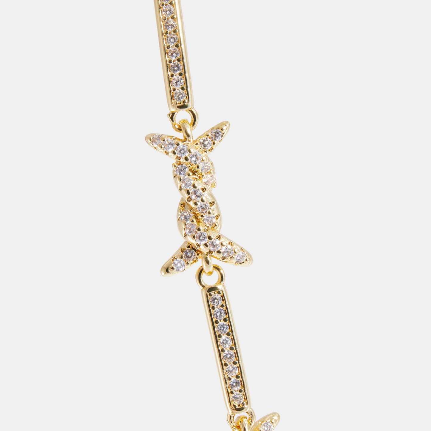 DIAMOND BARBED WIRE CHAIN NECKLACE Gold