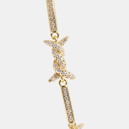 DIAMOND BARBED WIRE CHAIN NECKLACE Gold