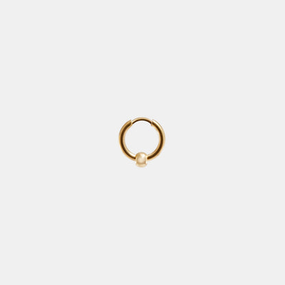 BALL BEAD HOOP EARRING Gold