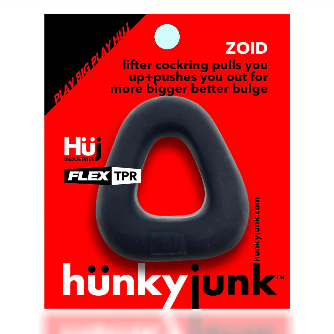 Trapaziod Lifter Cockring "Zoid" Tar Ice - Hunky Junk