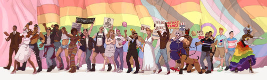 Pride Parade print Graham Groans 91 x 27.5 cm