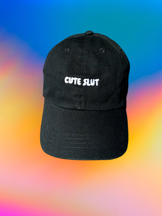 KK Cap "Cute Slut" Black/White