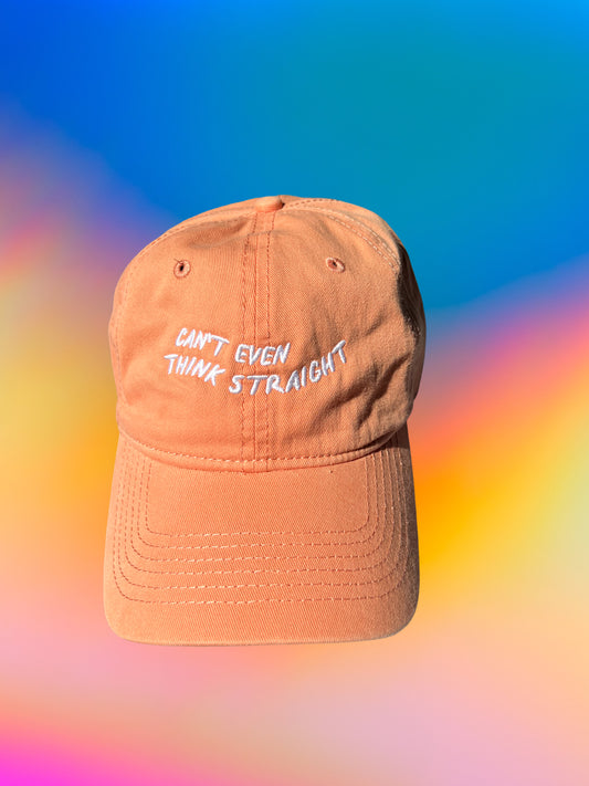 KK Cap "Can't even think straight" Peach Fuzz/White