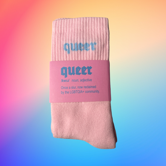 QUEER Socks Pink with Blue