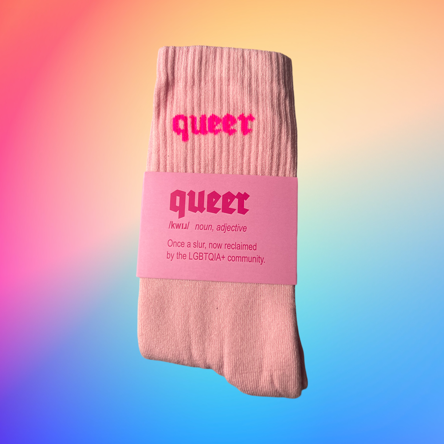 QUEER Socks Pink with Neon Pink