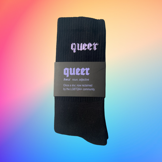 QUEER Socks black/lilac