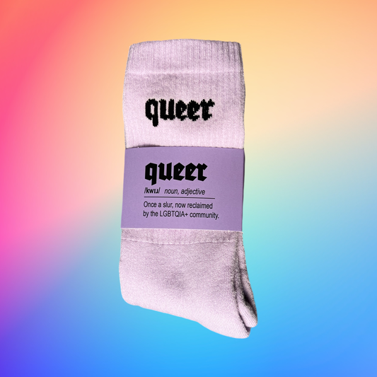 QUEER Socks lilac/black