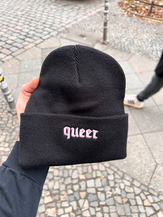 QUEER Keller Kreuzberg Beanie black/pink