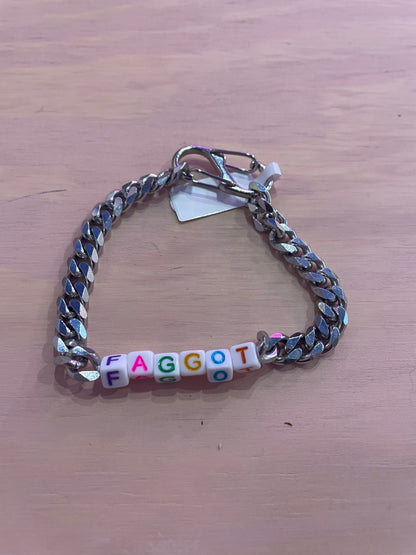 Word Beads Bracelet Thick