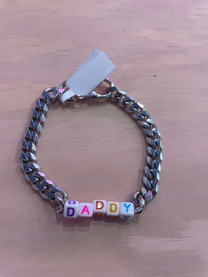 Word Beads Bracelet Thick