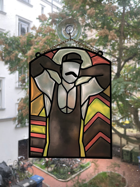 "Rubber Ready" BIG Kinky Stained Glass Style Resin Art