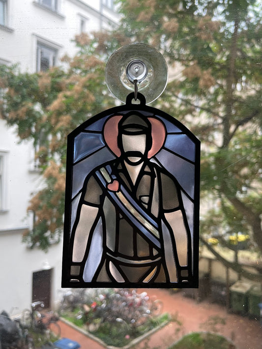 "Leather Daddy" Kinky Stained Glass Style Resin Art