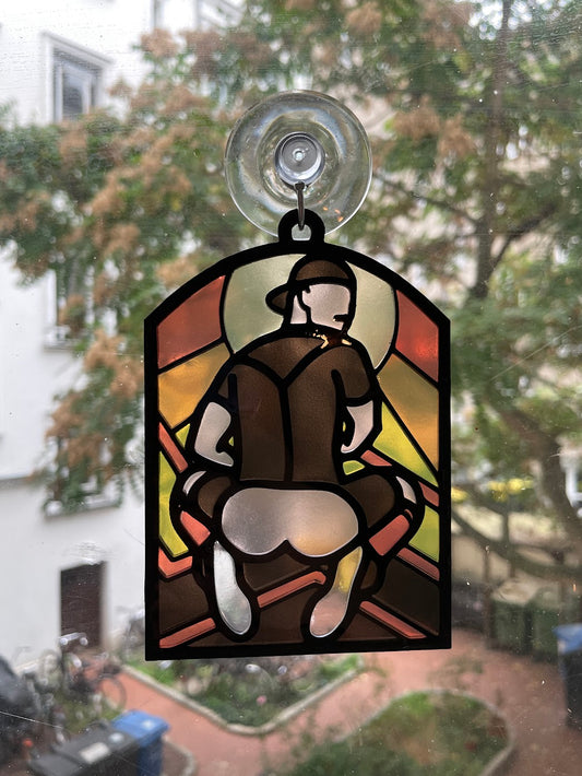 "Rubber Butt" Kinky Stained Glass Style Resin Art