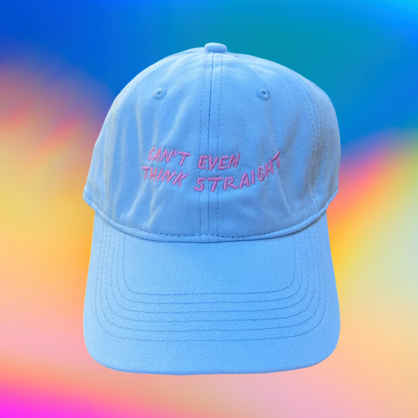 KK Cap "Can't even think straight" Pastel Blue/Pink